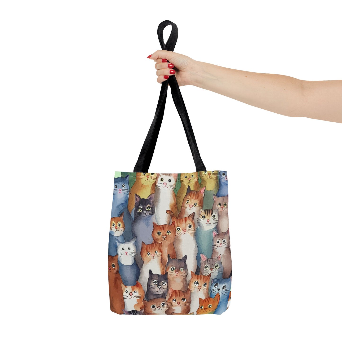 Cat Lovers Tote Bag – All-Over Print with Cute Cat Art, Unique Pet Lover Gift, Stylish Eco-Friendly Shopping Bag