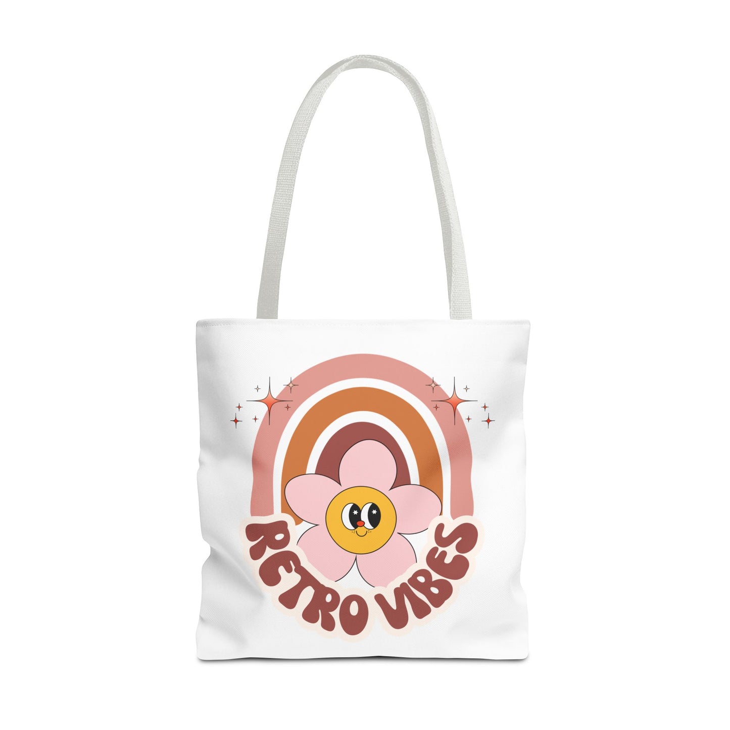 Retro Vibes Tote Bag – Boho Floral Summer Accessory