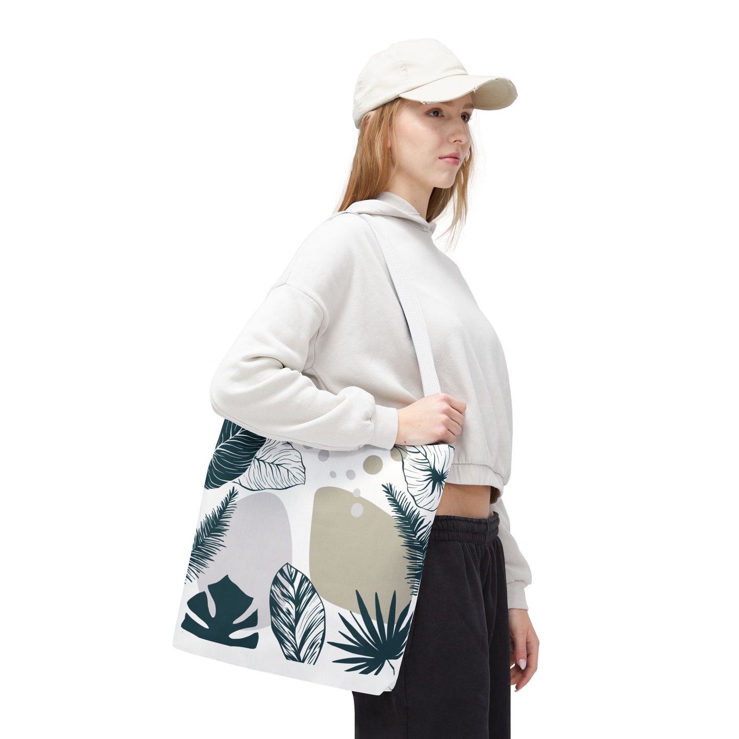 Chic Botanical Tote Bag – Floral Eco-Friendly Everyday Carryall