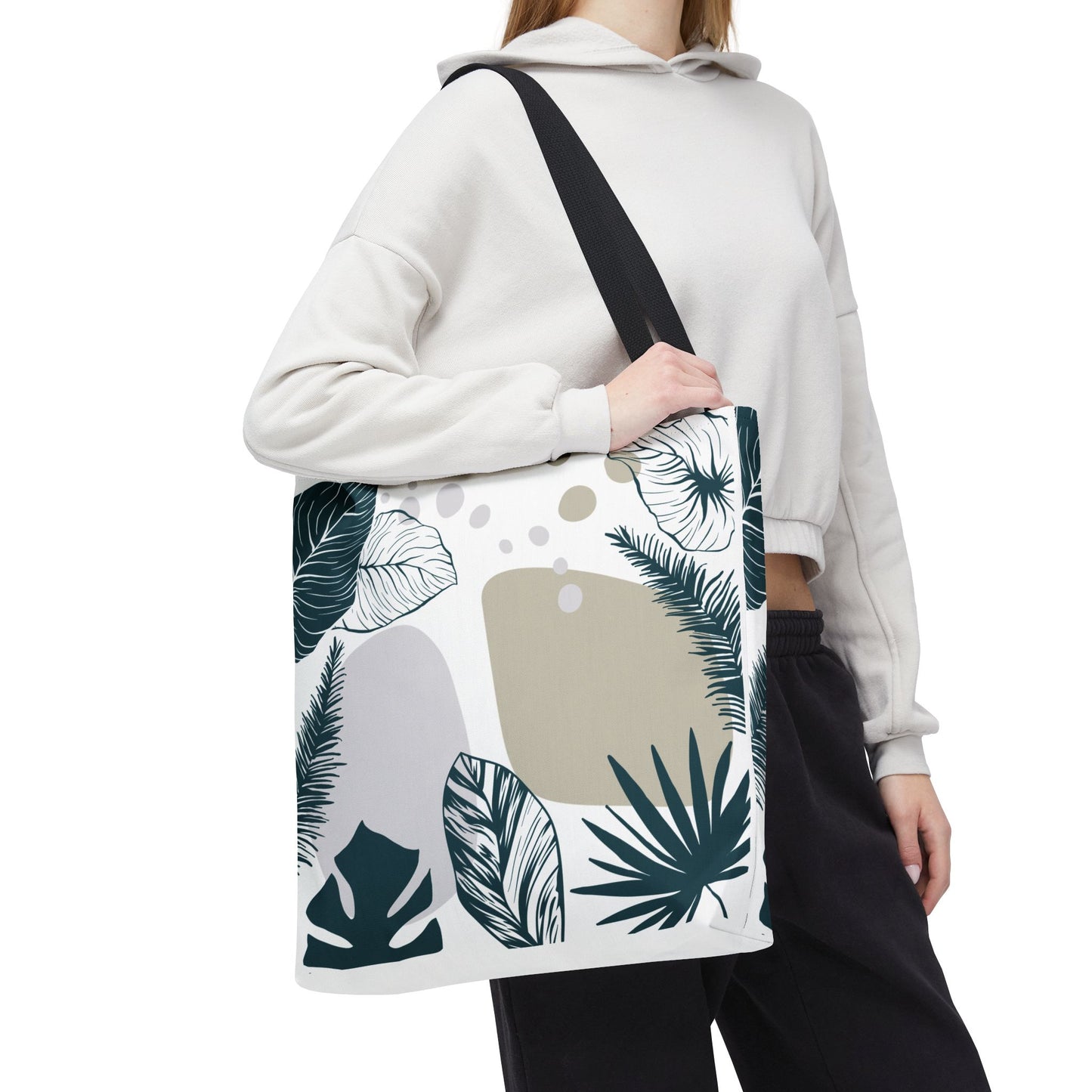 Chic Botanical Tote Bag – Floral Eco-Friendly Everyday Carryall