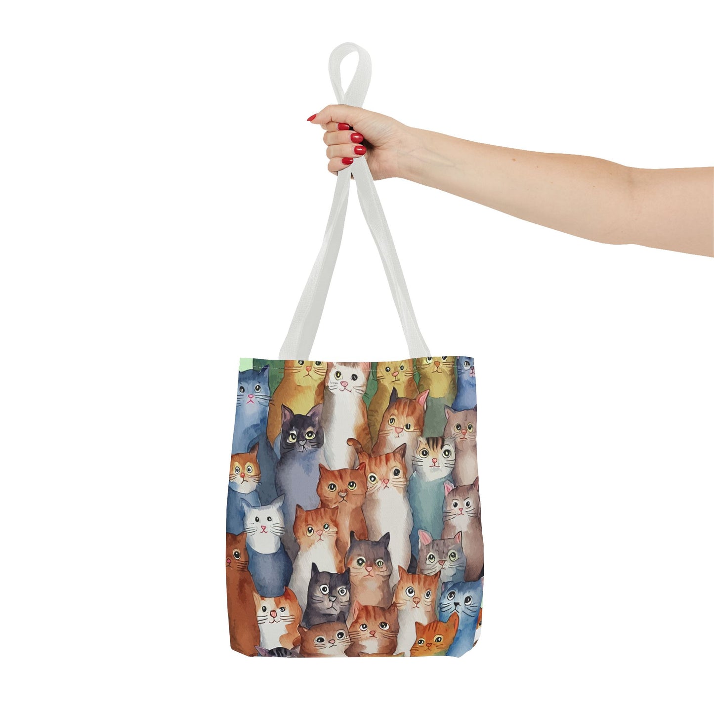 Cat Lovers Tote Bag – All-Over Print with Cute Cat Art, Unique Pet Lover Gift, Stylish Eco-Friendly Shopping Bag