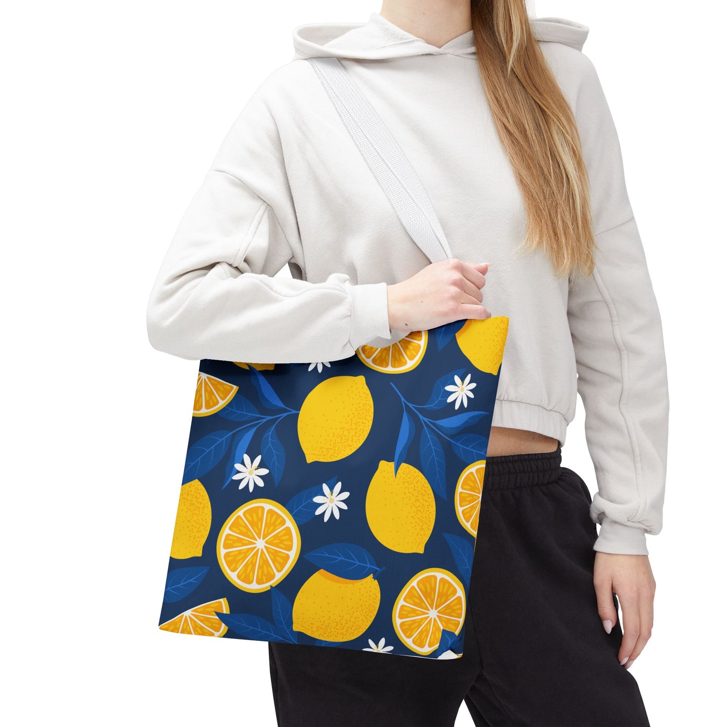 Lemon-Pattern Tote Bag – Eco-Friendly Summer Shopping Bag, Beach & Market Tote, Gift for Her