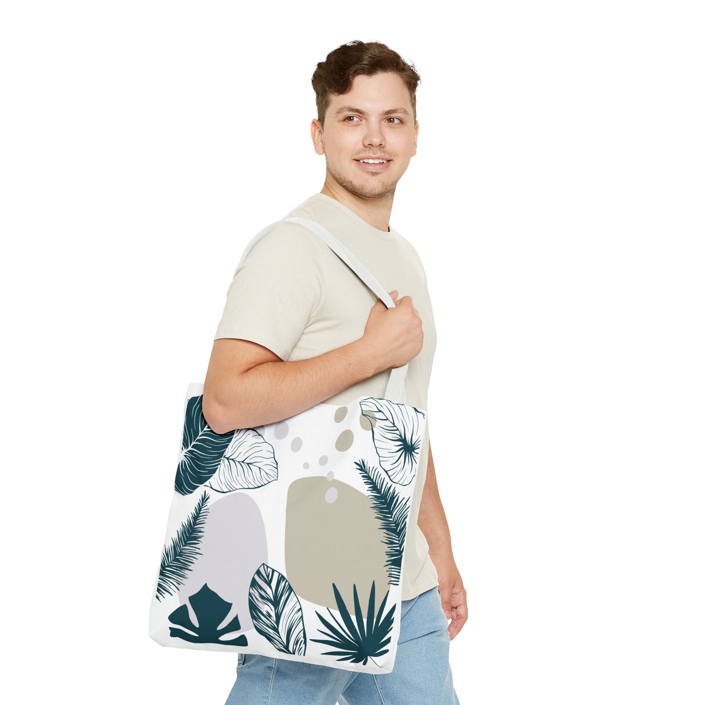 Chic Botanical Tote Bag – Floral Eco-Friendly Everyday Carryall