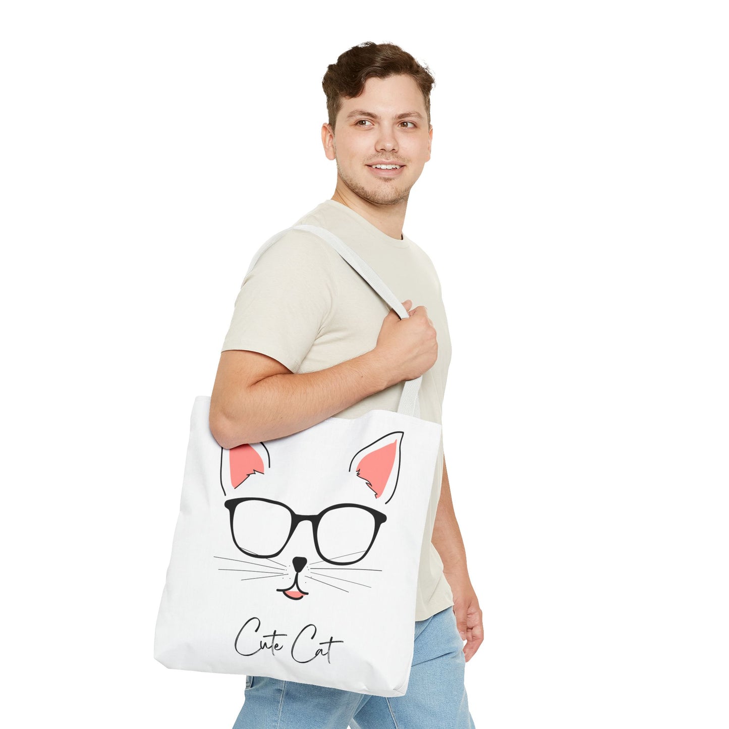 Cute Cat Tote Bag – Eco-Friendly Gift for Cat Lovers