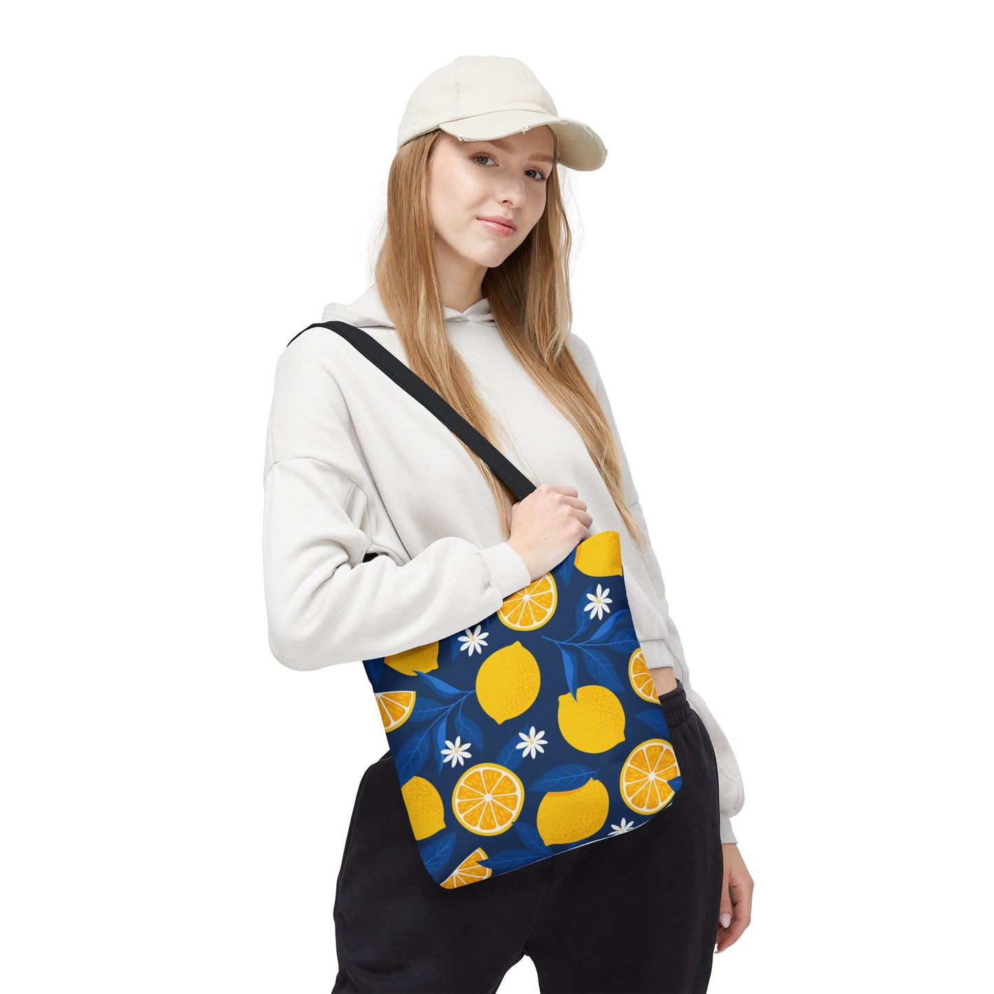 Lemon-Pattern Tote Bag – Eco-Friendly Summer Shopping Bag, Beach & Market Tote, Gift for Her