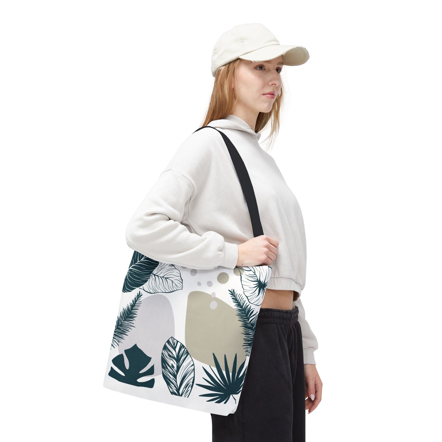 Chic Botanical Tote Bag – Floral Eco-Friendly Everyday Carryall