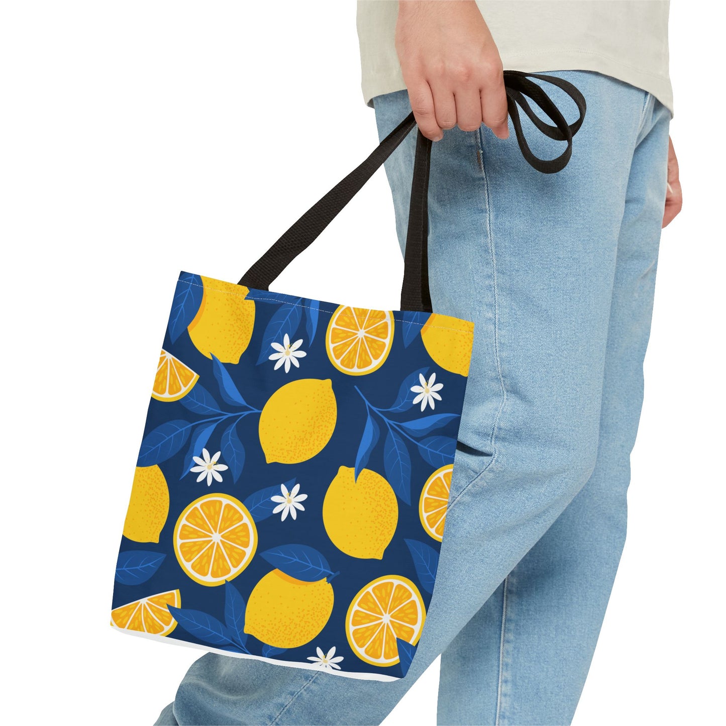 Lemon-Pattern Tote Bag – Eco-Friendly Summer Shopping Bag, Beach & Market Tote, Gift for Her