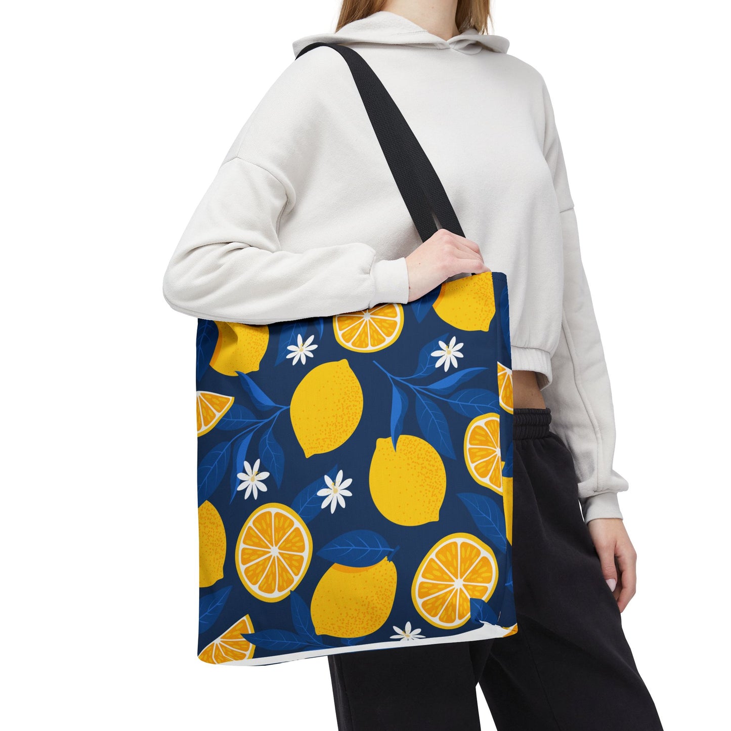 Lemon-Pattern Tote Bag – Eco-Friendly Summer Shopping Bag, Beach & Market Tote, Gift for Her