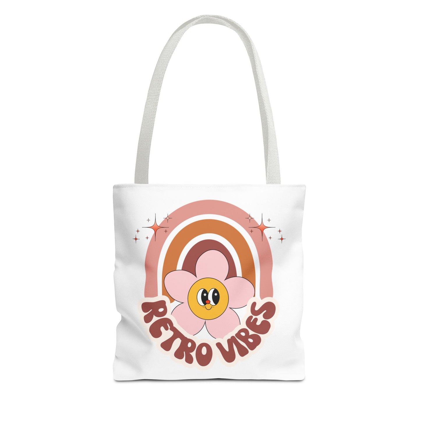 Retro Vibes Tote Bag – Boho Floral Summer Accessory