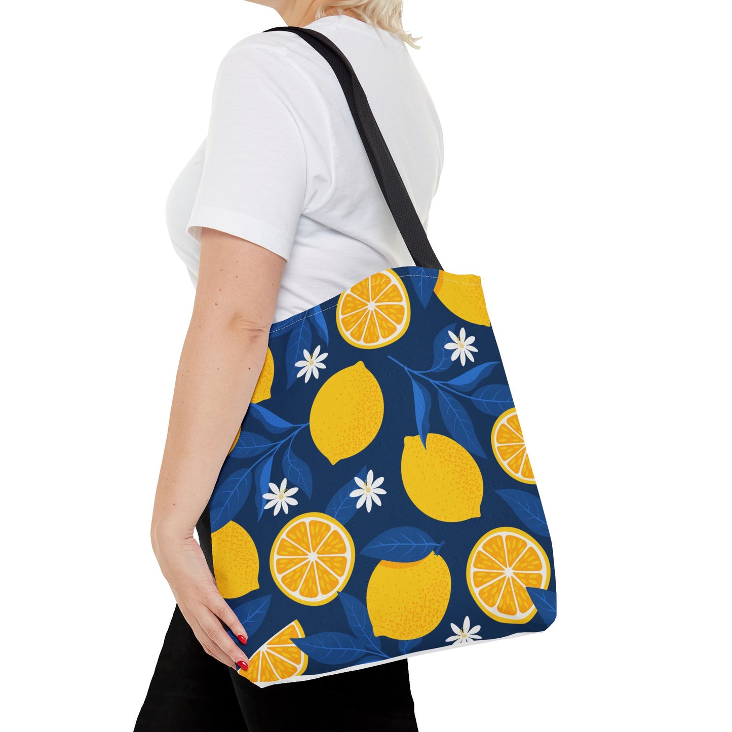 Lemon-Pattern Tote Bag – Eco-Friendly Summer Shopping Bag, Beach & Market Tote, Gift for Her