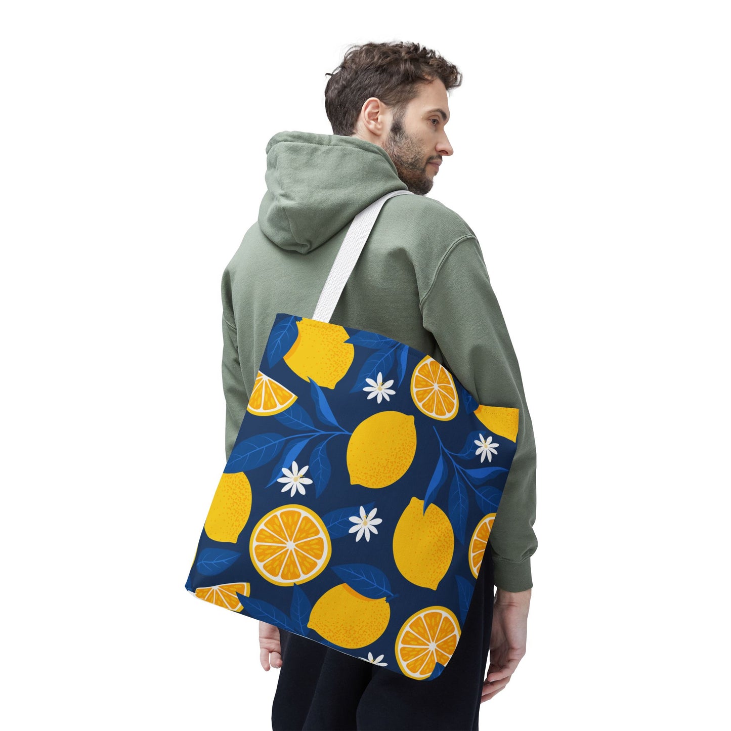 Lemon-Pattern Tote Bag – Eco-Friendly Summer Shopping Bag, Beach & Market Tote, Gift for Her