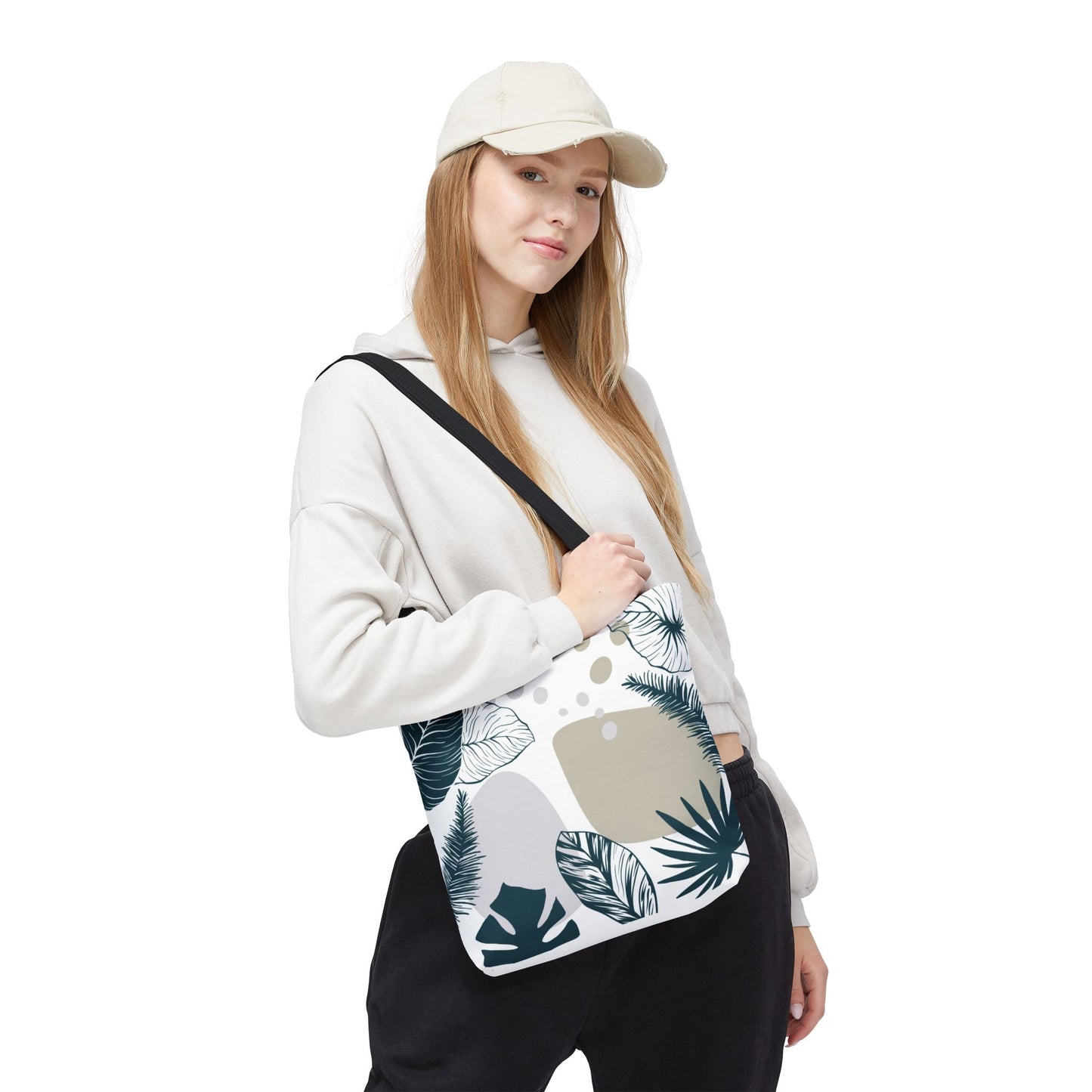 Chic Botanical Tote Bag – Floral Eco-Friendly Everyday Carryall