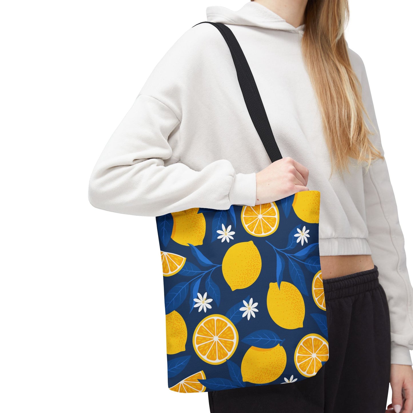 Lemon-Pattern Tote Bag – Eco-Friendly Summer Shopping Bag, Beach & Market Tote, Gift for Her