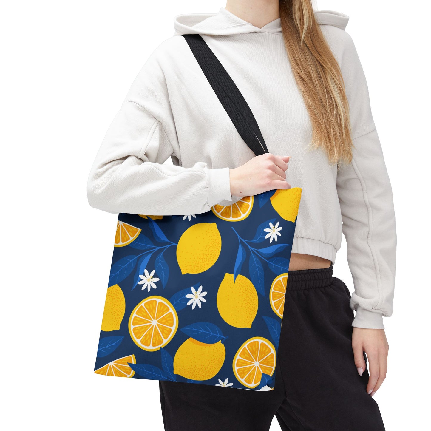 Lemon-Pattern Tote Bag – Eco-Friendly Summer Shopping Bag, Beach & Market Tote, Gift for Her