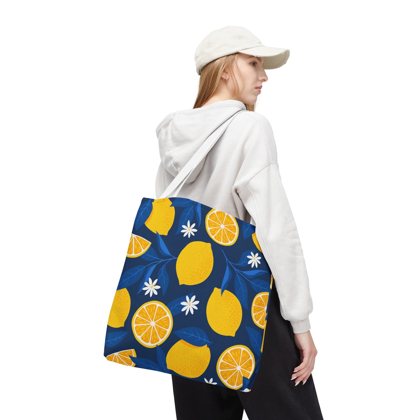 Lemon-Pattern Tote Bag – Eco-Friendly Summer Shopping Bag, Beach & Market Tote, Gift for Her