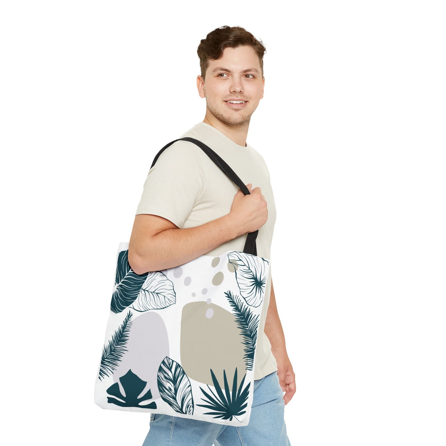 Chic Botanical Tote Bag – Floral Eco-Friendly Everyday Carryall