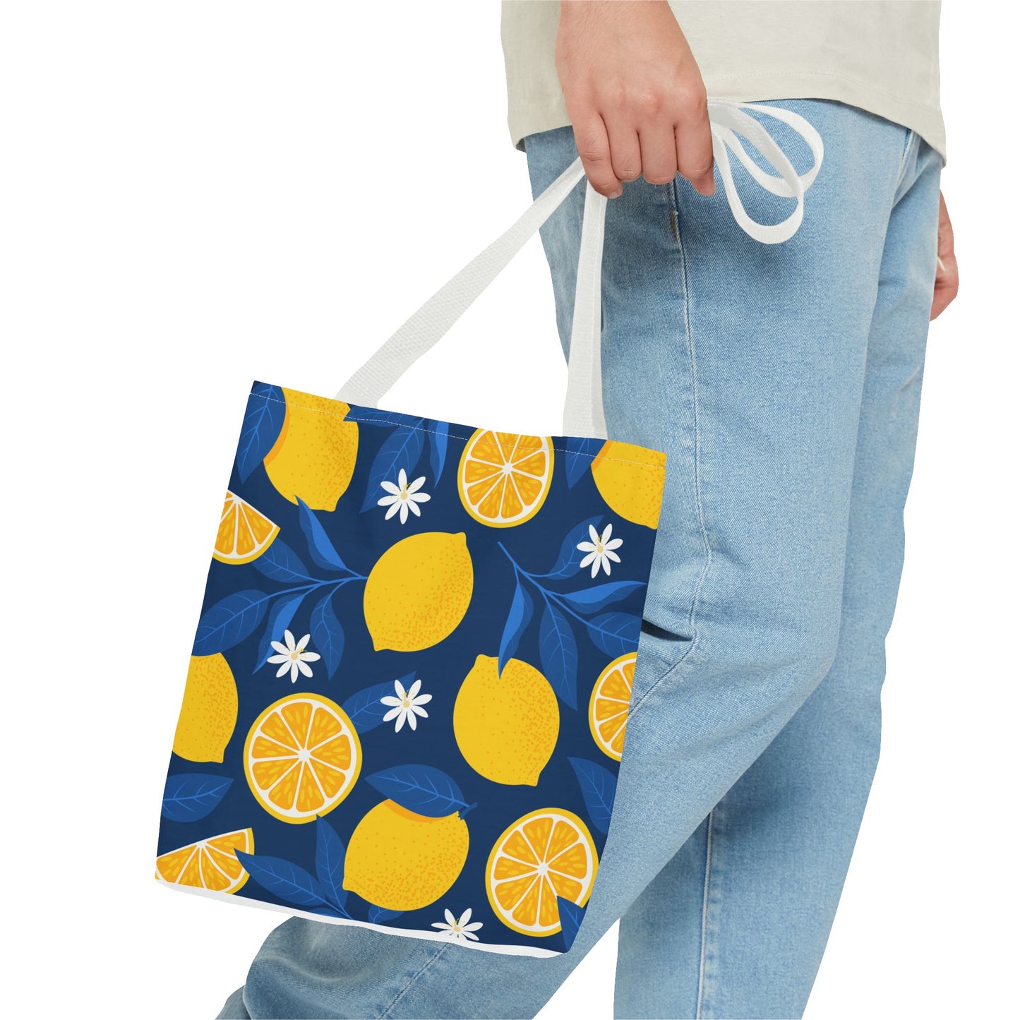 Lemon-Pattern Tote Bag – Eco-Friendly Summer Shopping Bag, Beach & Market Tote, Gift for Her