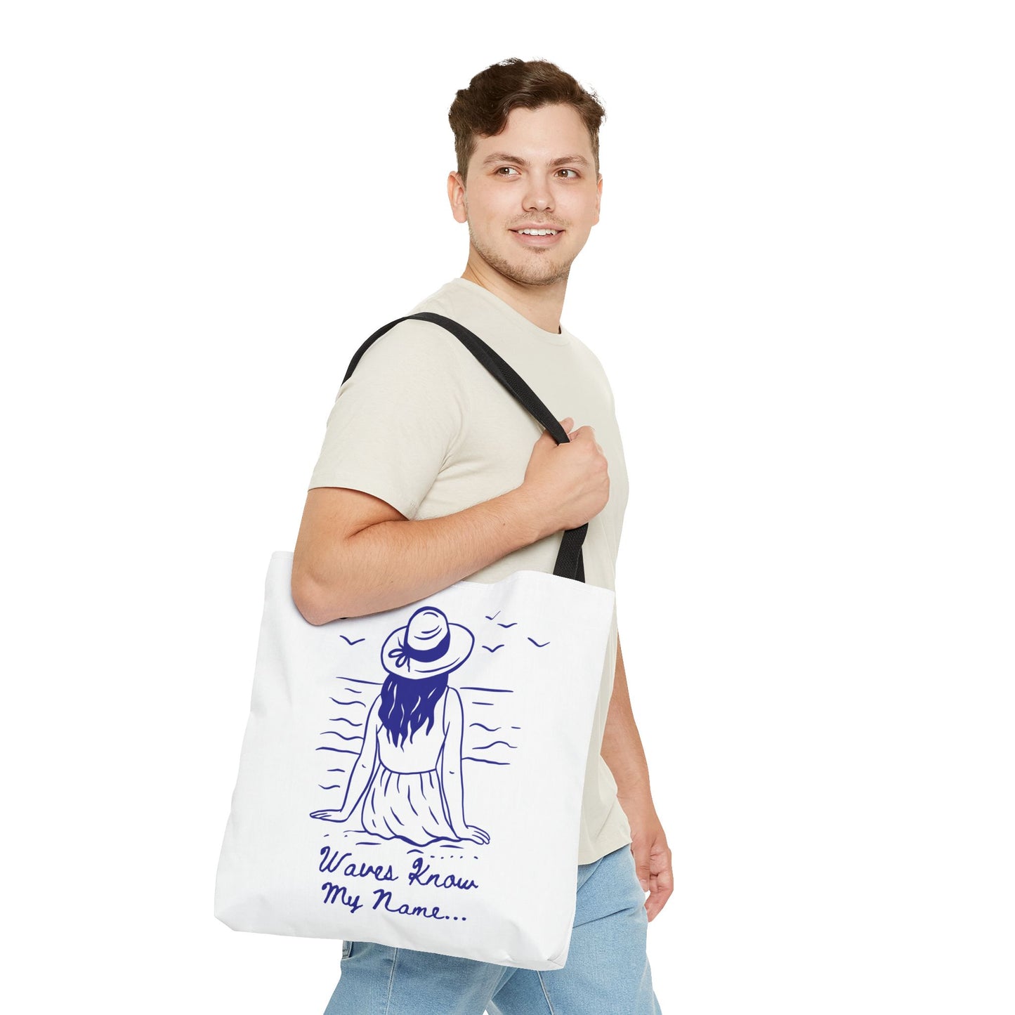 Beach Vibes Tote Bag – Summer Travel, Grocery & Gift Bag