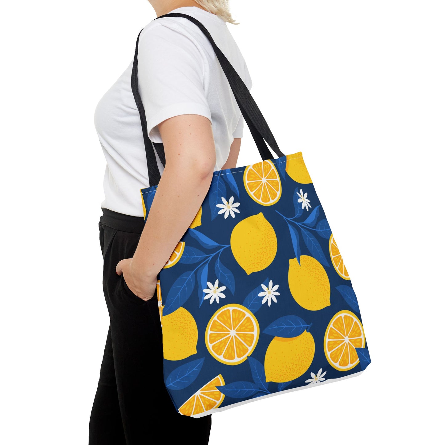 Lemon-Pattern Tote Bag – Eco-Friendly Summer Shopping Bag, Beach & Market Tote, Gift for Her