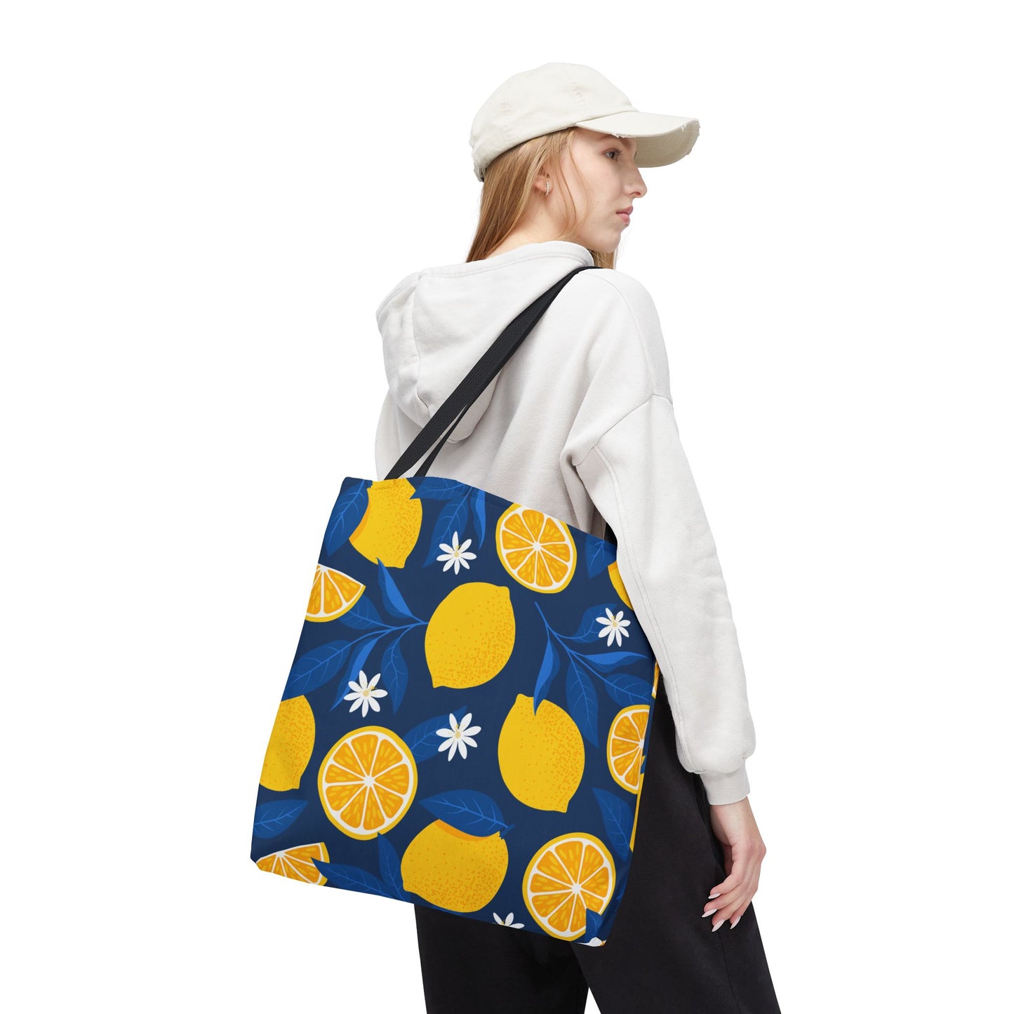 Lemon-Pattern Tote Bag – Eco-Friendly Summer Shopping Bag, Beach & Market Tote, Gift for Her