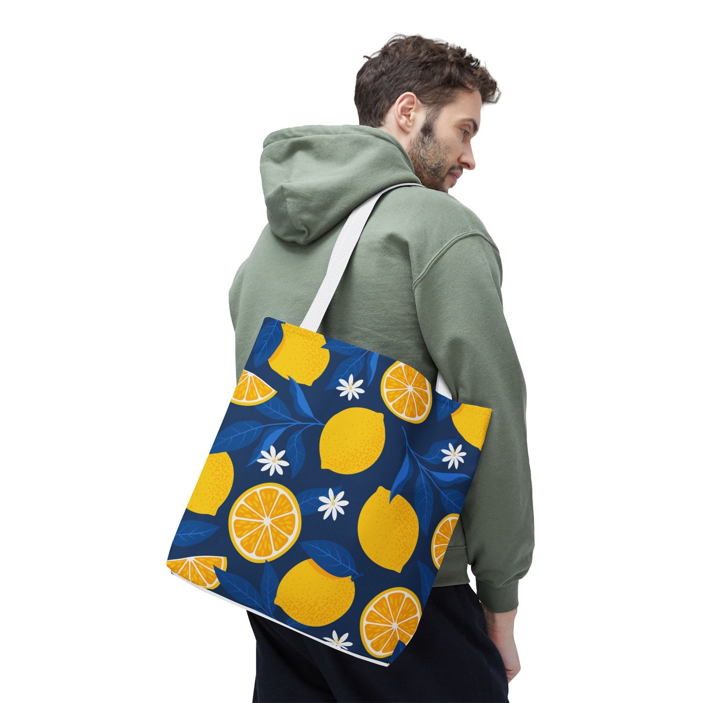 Lemon-Pattern Tote Bag – Eco-Friendly Summer Shopping Bag, Beach & Market Tote, Gift for Her