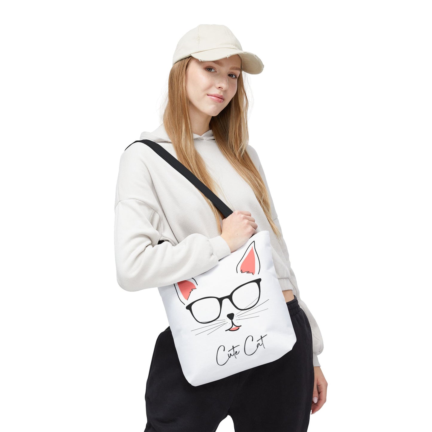 Cute Cat Tote Bag – Eco-Friendly Gift for Cat Lovers