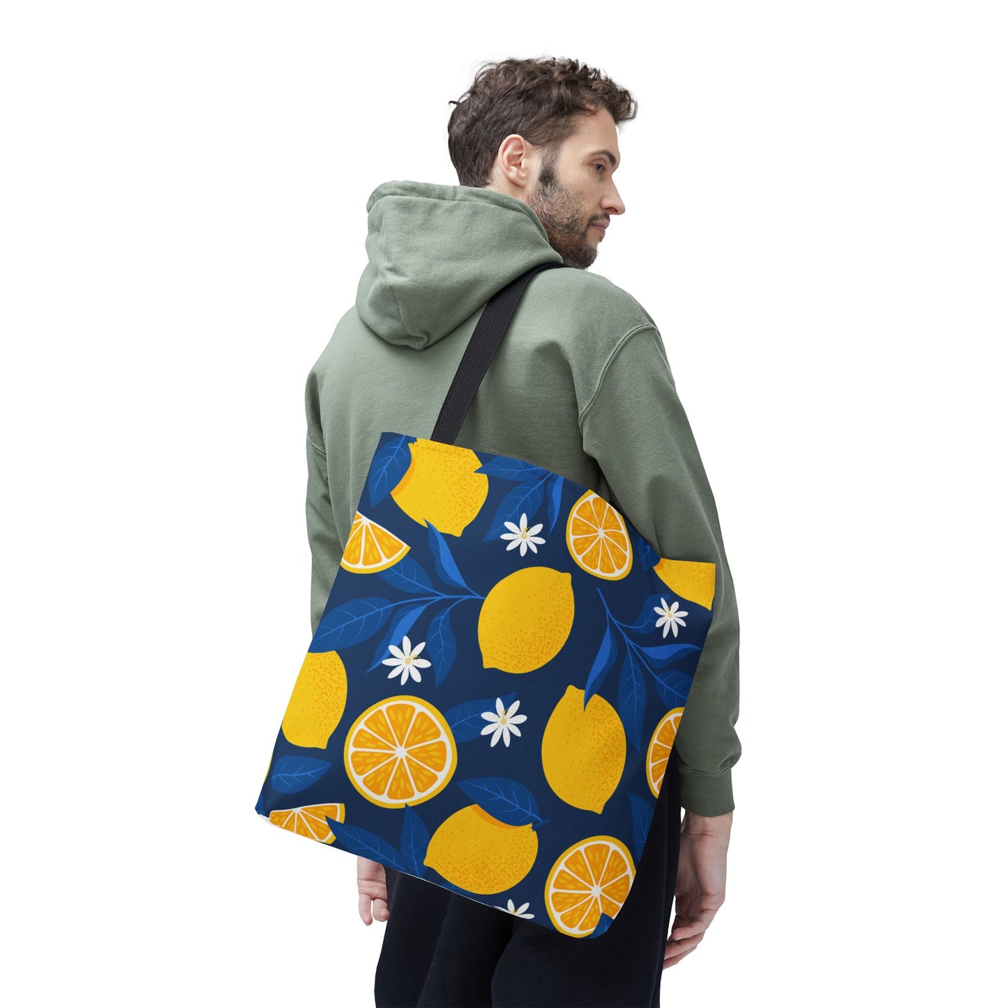 Lemon-Pattern Tote Bag – Eco-Friendly Summer Shopping Bag, Beach & Market Tote, Gift for Her