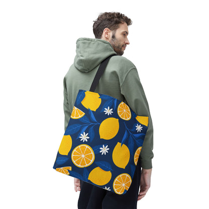 Lemon-Pattern Tote Bag – Eco-Friendly Summer Shopping Bag, Beach & Market Tote, Gift for Her