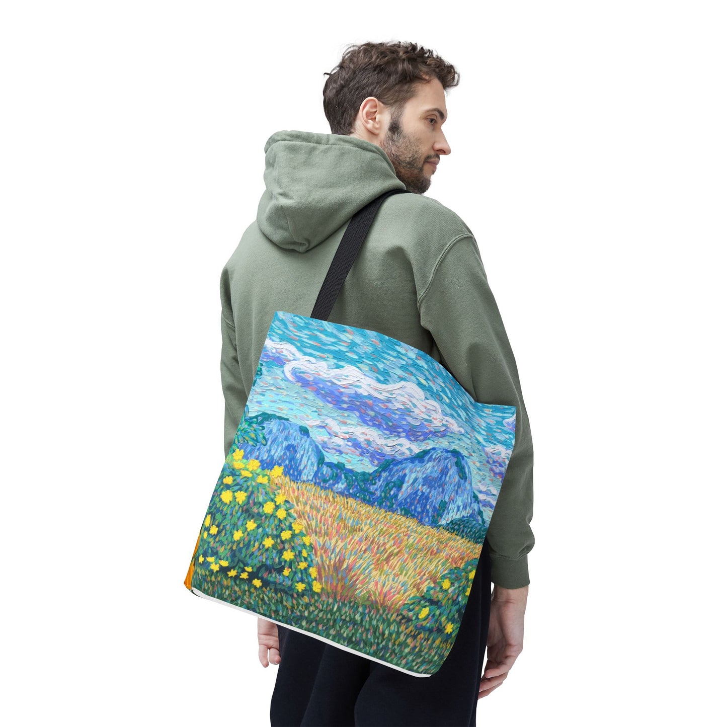 Nature-Inspired Tote Bag – Floral Canvas Shopper, Eco-Friendly Carryall, Unique Gift for Art Lovers, Birthdays & Mother’s Day
