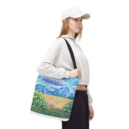 Nature-Inspired Tote Bag – Floral Canvas Shopper, Eco-Friendly Carryall, Unique Gift for Art Lovers, Birthdays & Mother’s Day