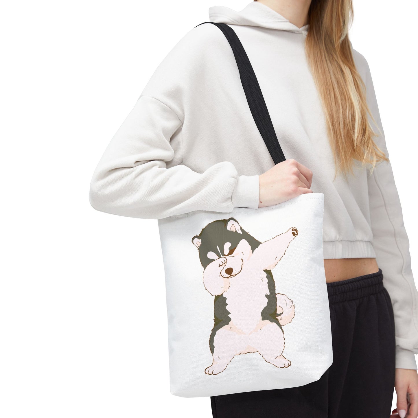 Cute Dog Tote Bag – Pet Lover Gift, Animal Print Canvas Shopping Bag, Eco-Friendly Carryall for Dog Owners & Everyday Use