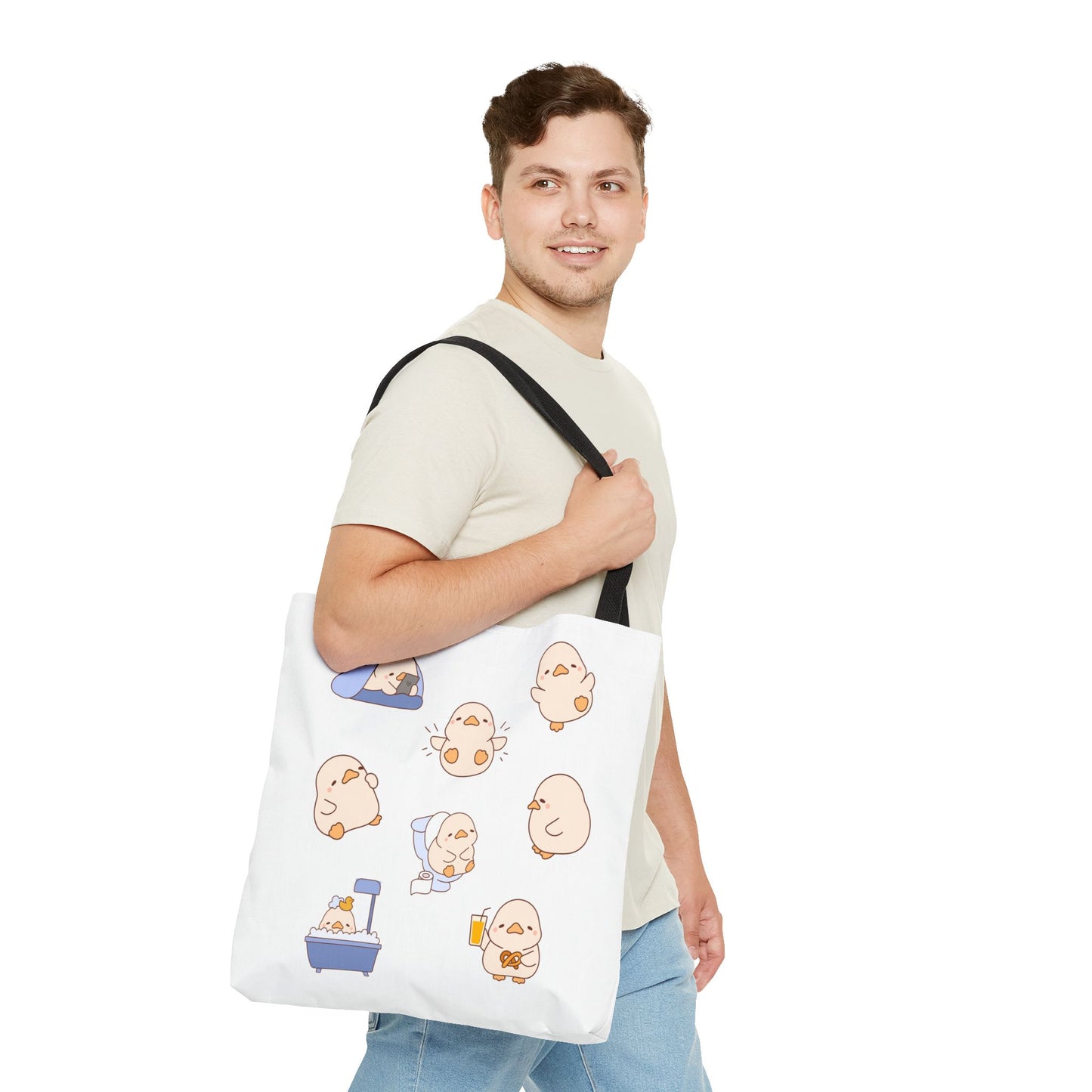 Cute Cartoon Chick Tote Bag – Eco-Friendly Animal Lover Gift