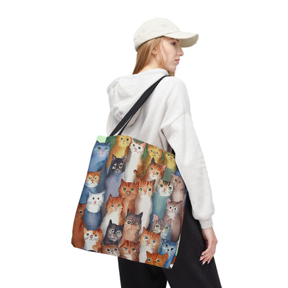 Cat Lovers Tote Bag – All-Over Print with Cute Cat Art, Unique Pet Lover Gift, Stylish Eco-Friendly Shopping Bag