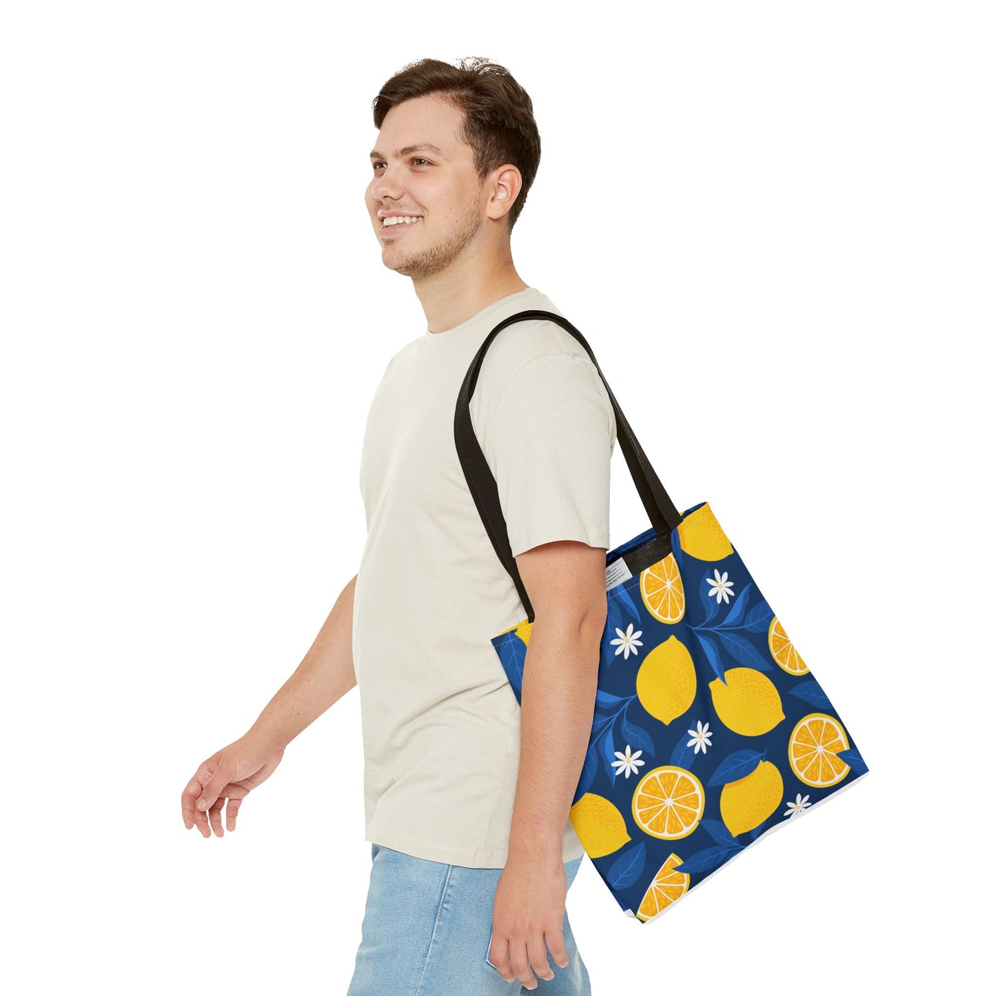 Lemon-Pattern Tote Bag – Eco-Friendly Summer Shopping Bag, Beach & Market Tote, Gift for Her