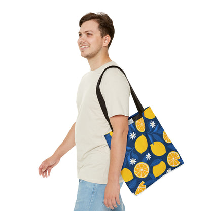 Lemon-Pattern Tote Bag – Eco-Friendly Summer Shopping Bag, Beach & Market Tote, Gift for Her