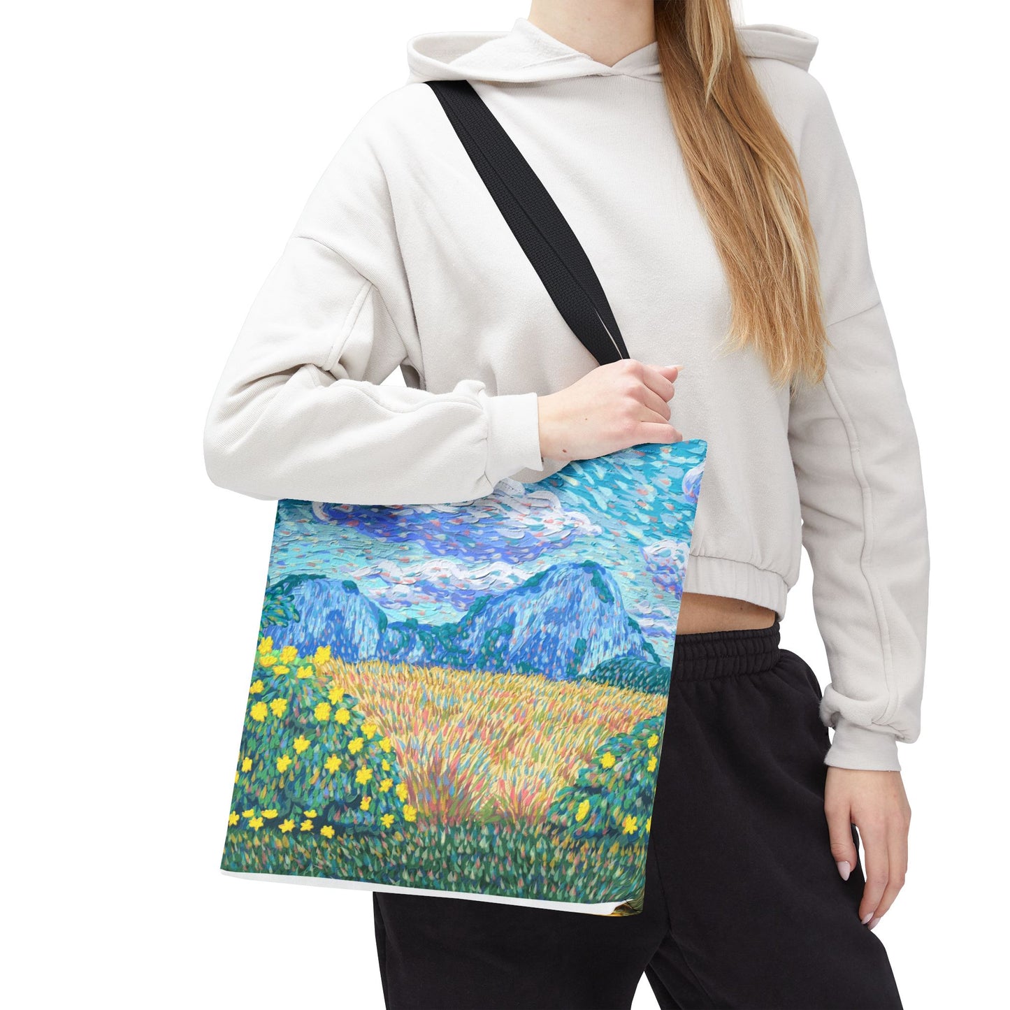 Nature-Inspired Tote Bag – Floral Canvas Shopper, Eco-Friendly Carryall, Unique Gift for Art Lovers, Birthdays & Mother’s Day