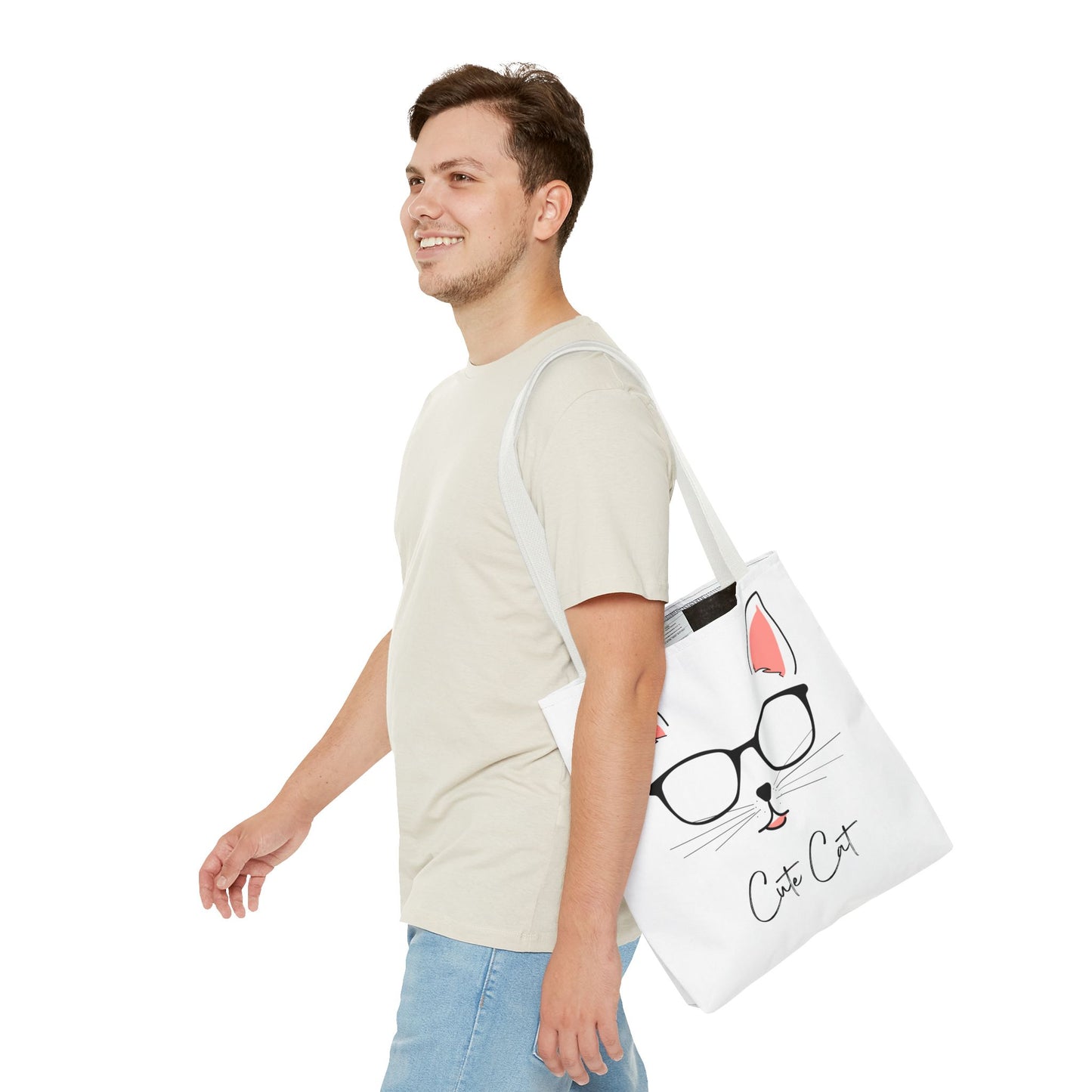 Cute Cat Tote Bag – Eco-Friendly Gift for Cat Lovers