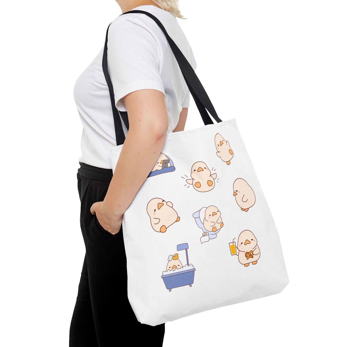 Cute Cartoon Chick Tote Bag – Eco-Friendly Animal Lover Gift