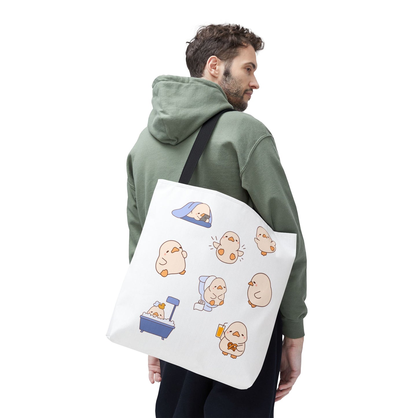 Cute Cartoon Chick Tote Bag – Eco-Friendly Animal Lover Gift