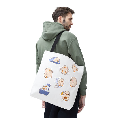 Cute Cartoon Chick Tote Bag – Eco-Friendly Animal Lover Gift
