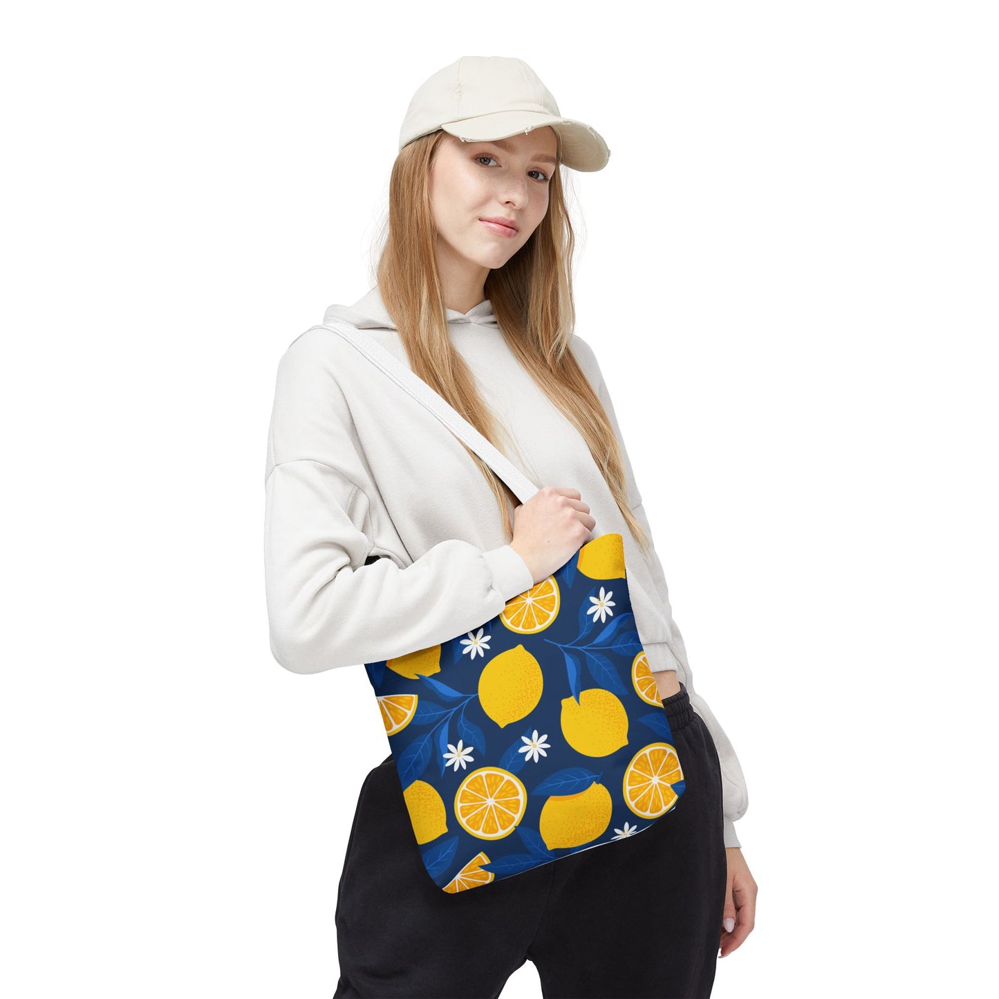 Lemon-Pattern Tote Bag – Eco-Friendly Summer Shopping Bag, Beach & Market Tote, Gift for Her