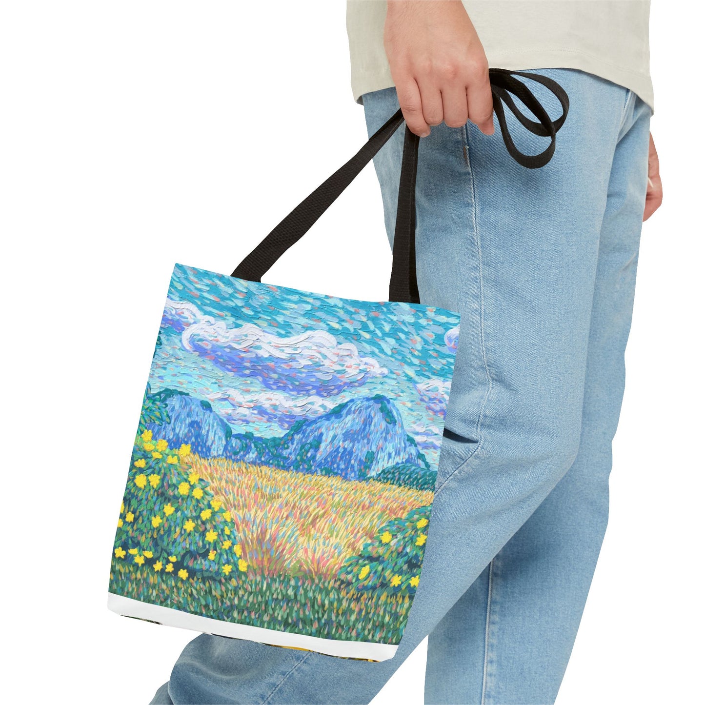Nature-Inspired Tote Bag – Floral Canvas Shopper, Eco-Friendly Carryall, Unique Gift for Art Lovers, Birthdays & Mother’s Day