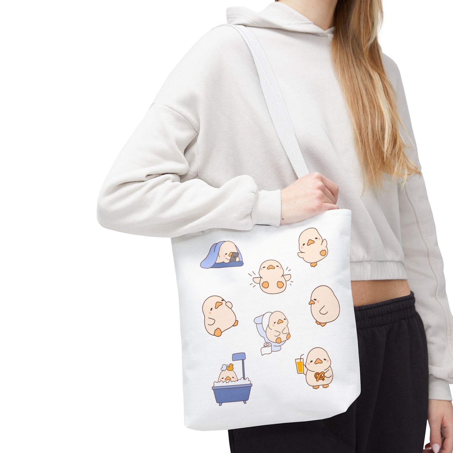 Cute Cartoon Chick Tote Bag – Eco-Friendly Animal Lover Gift