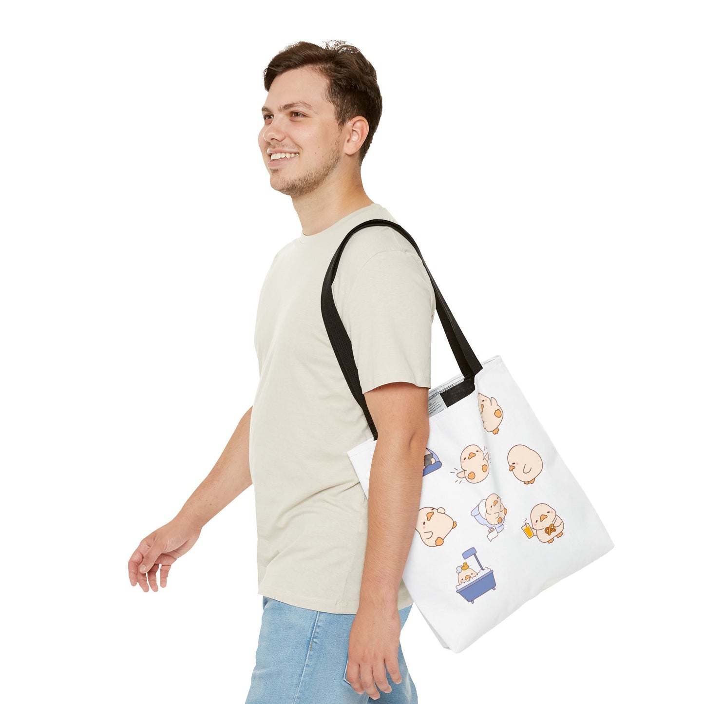 Cute Cartoon Chick Tote Bag – Eco-Friendly Animal Lover Gift