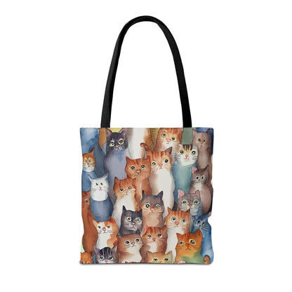 Cat Lovers Tote Bag – All-Over Print with Cute Cat Art, Unique Pet Lover Gift, Stylish Eco-Friendly Shopping Bag