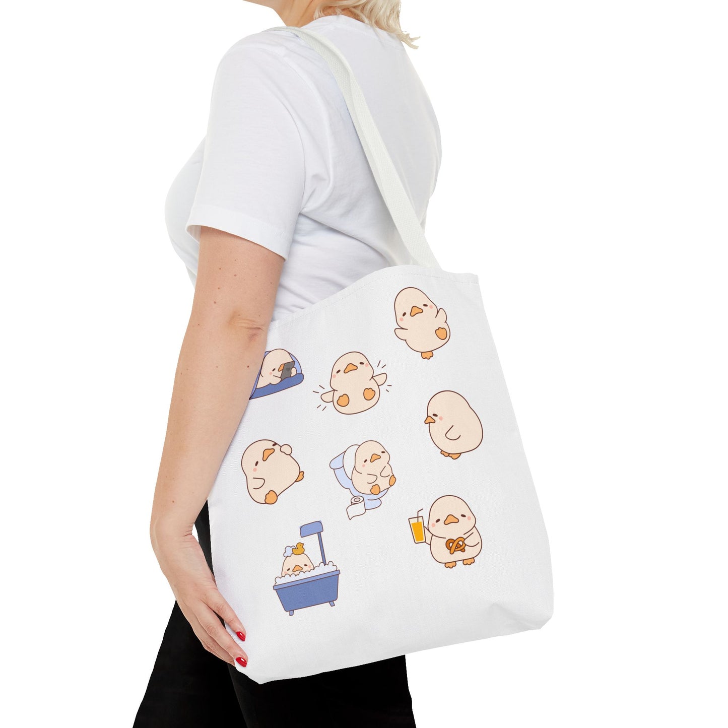 Cute Cartoon Chick Tote Bag – Eco-Friendly Animal Lover Gift