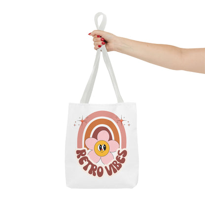 Retro Vibes Tote Bag – Boho Floral Summer Accessory