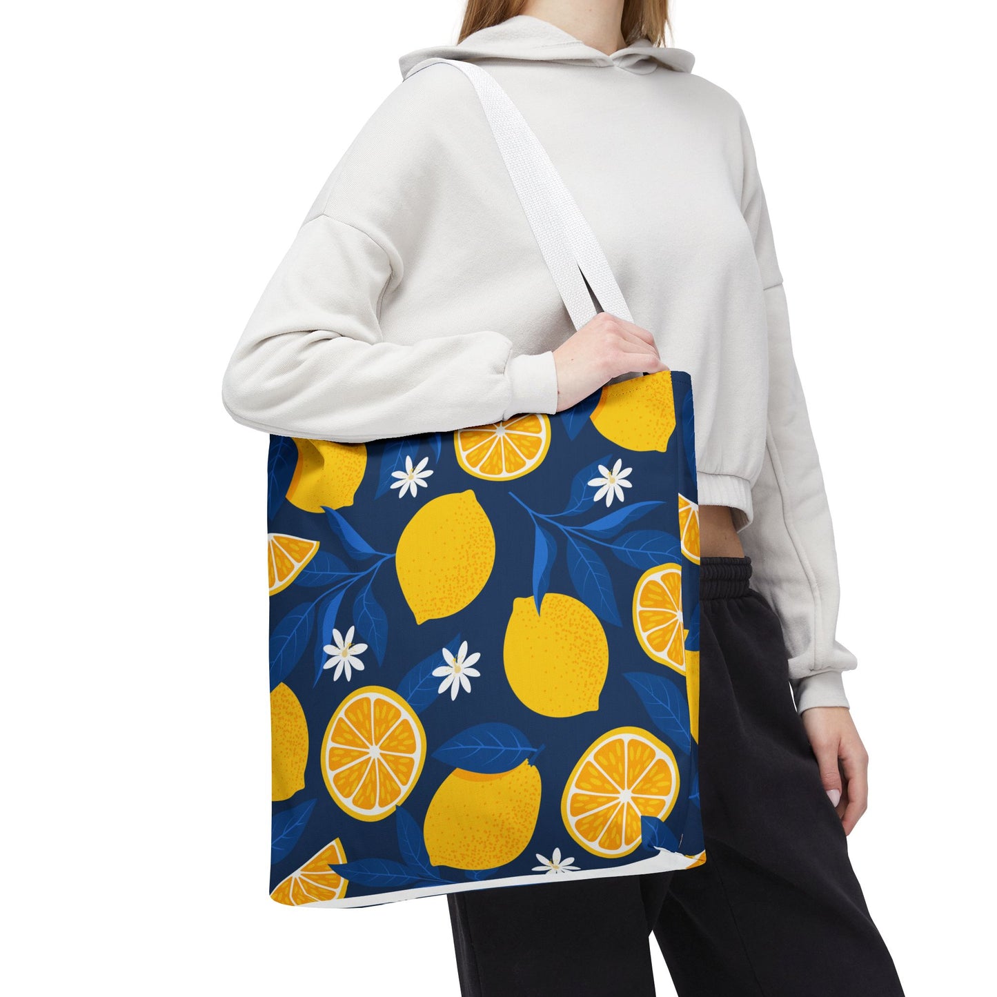 Lemon-Pattern Tote Bag – Eco-Friendly Summer Shopping Bag, Beach & Market Tote, Gift for Her