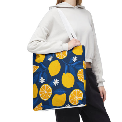 Lemon-Pattern Tote Bag – Eco-Friendly Summer Shopping Bag, Beach & Market Tote, Gift for Her