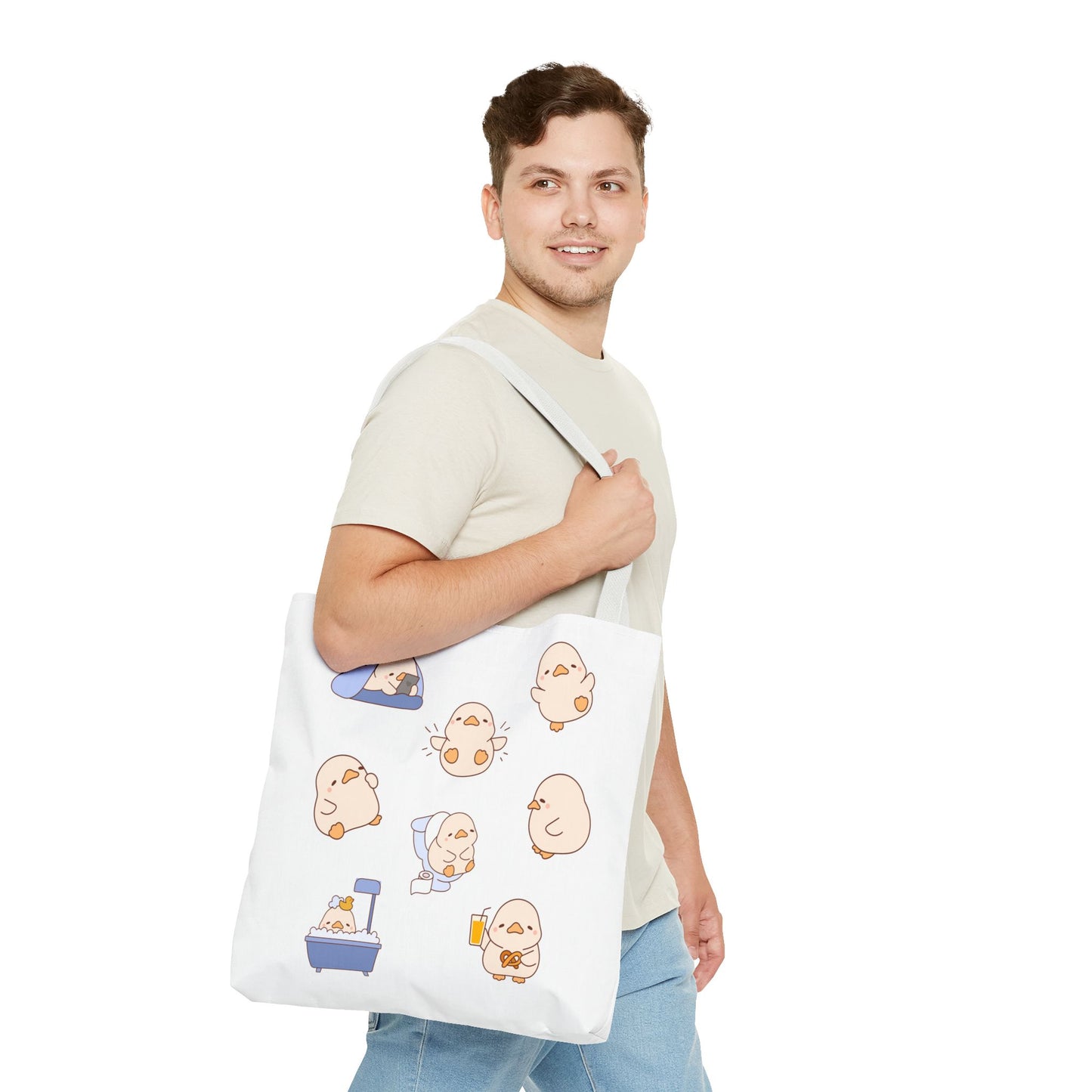 Cute Cartoon Chick Tote Bag – Eco-Friendly Animal Lover Gift